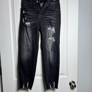 Distressed Black Jeans for Women